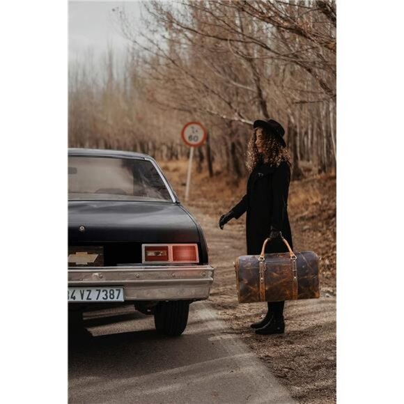 Leather Duffel Bag for Men & Women - Picture 2 of 8